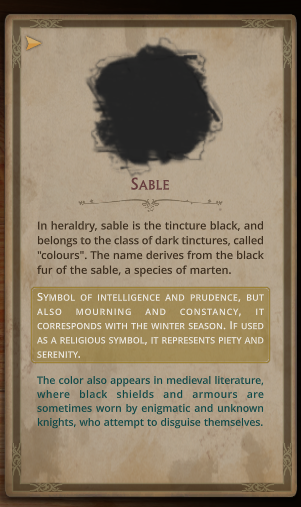 Tincture Sample - Heraldic Card
